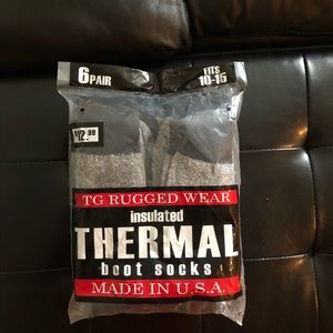TG Rugged Wear- Thermal Boot Socks- 6 Pairs